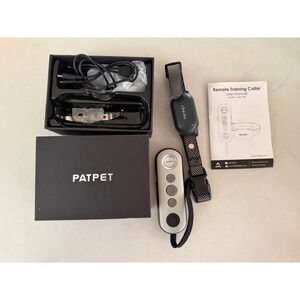 Patpet P-Collar 680 Remote Dog Training Collar Waterproof Rechargeable Black